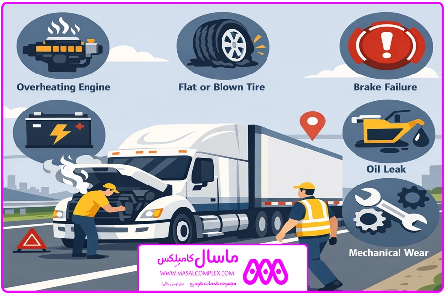 دلایل خرابی | شماره یدک کش سنگین